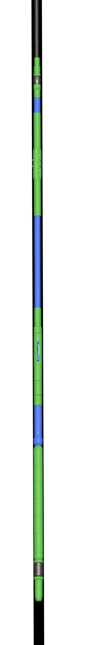A green and blue pen with the same color.